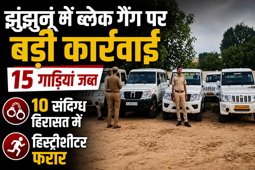 Police crackdown on black gang in Jhunjhunu