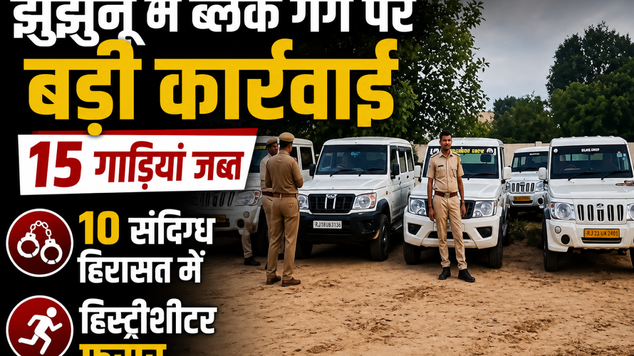 Police crackdown on black gang in Jhunjhunu